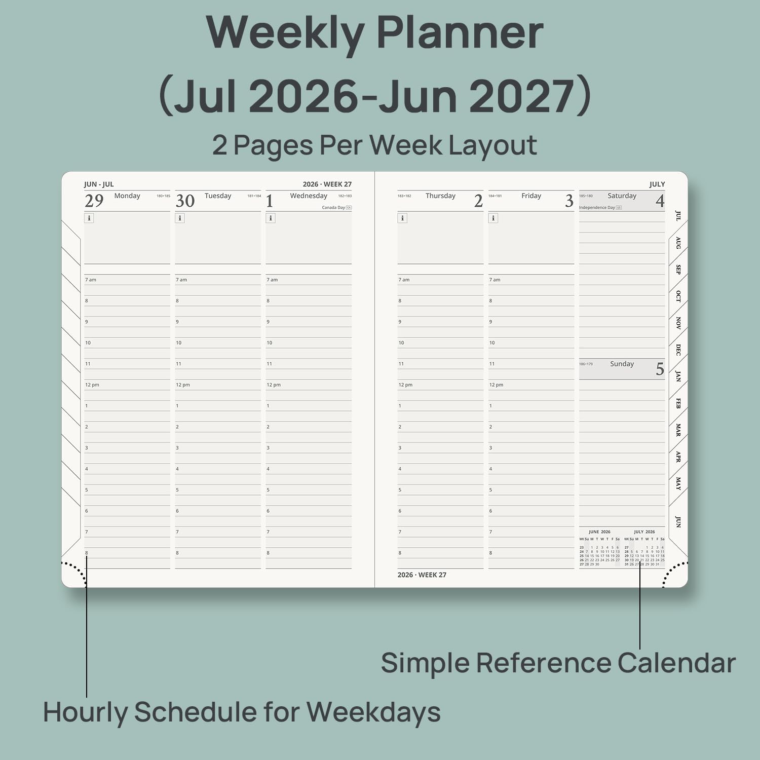Detalle 2 de POPRUN Academic Planner 6.5" x 8.75