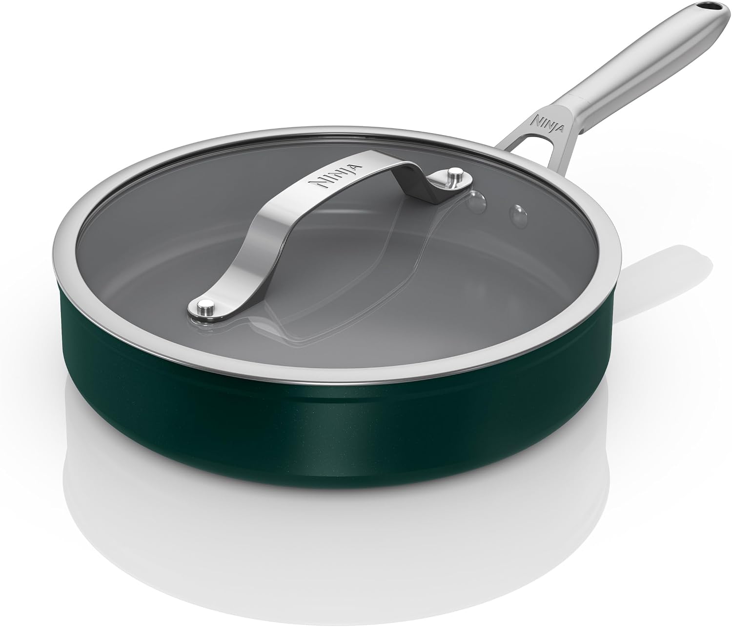 Detalle de Ninja ZEROSTICK Ceramic Pro 26 cm Sauté Pan with Glass Lid (CW30126UKGN)