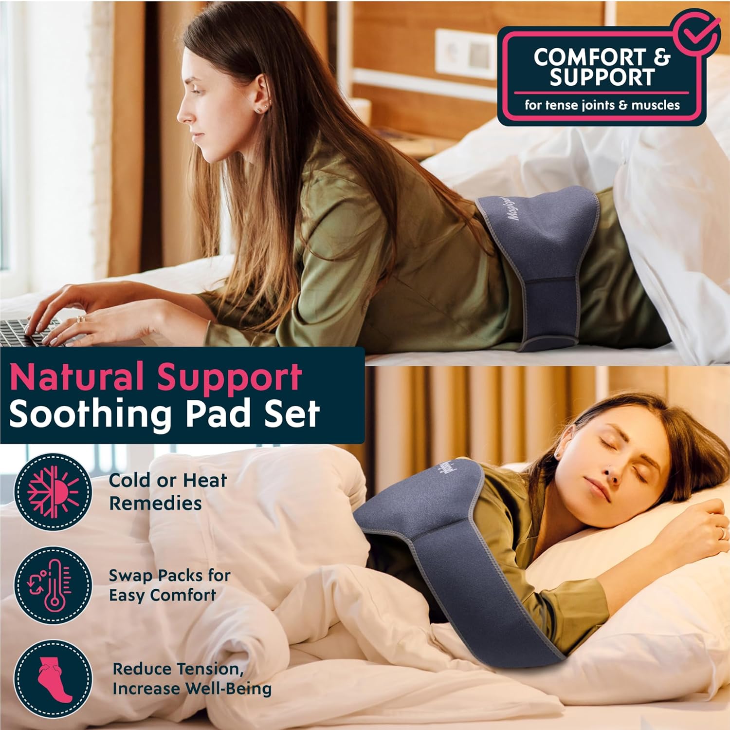 Thumbnail 1 de Magic Gel Ice Pack for Back – Reusable Cold & Heat Therapy Back Wrap