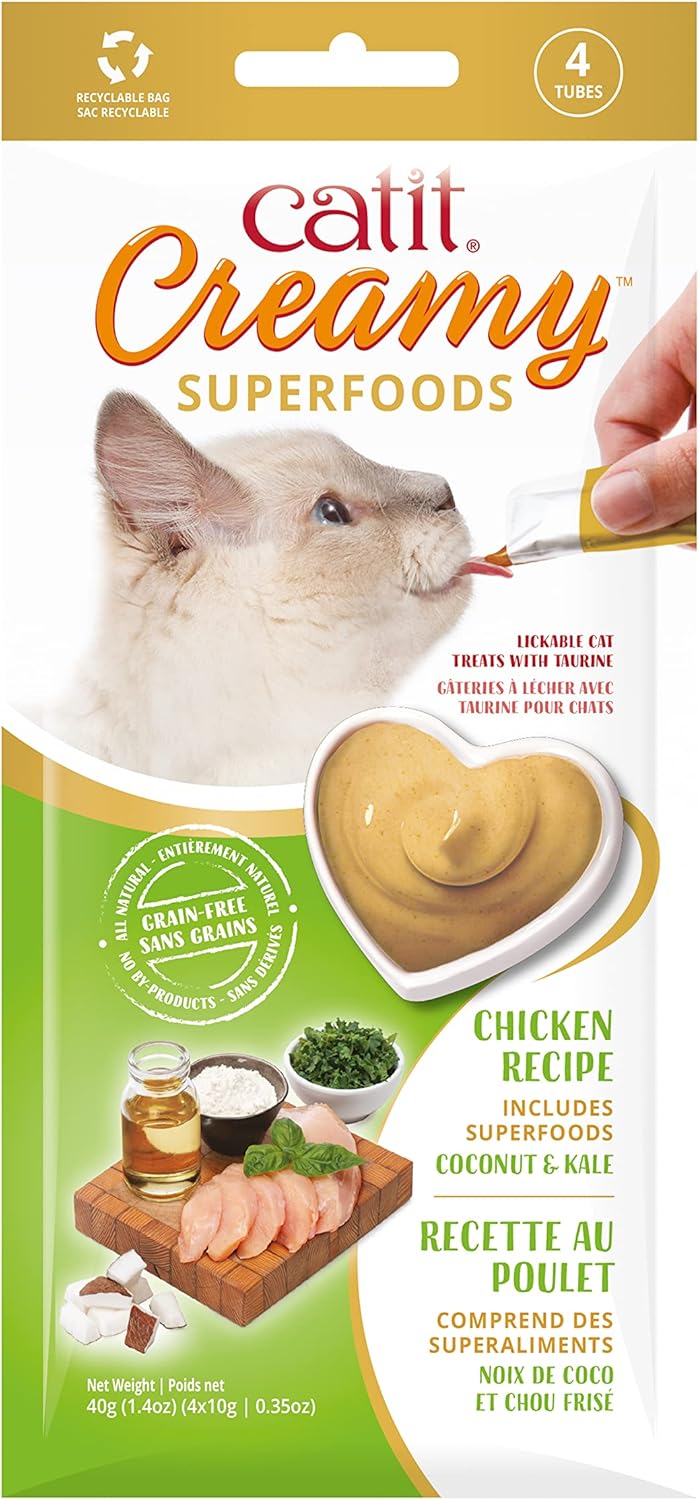 Detalle 2 de Catit Creamy Snack líquido para gatos – Bote surtido 80 x 10 g