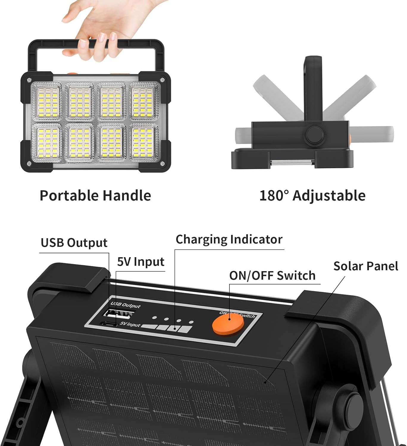 Detalle 2 de OHAYORI Faro LED Ricaricabile 6000 mAh
