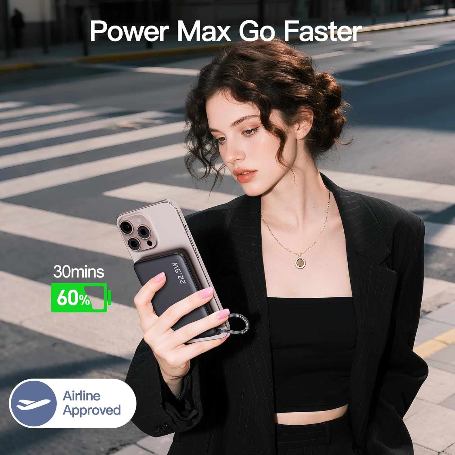 Thumbnail 5 de FancyBean M3 Magnetic Power Bank, 10,000mAh, Built-In USB-C Cable