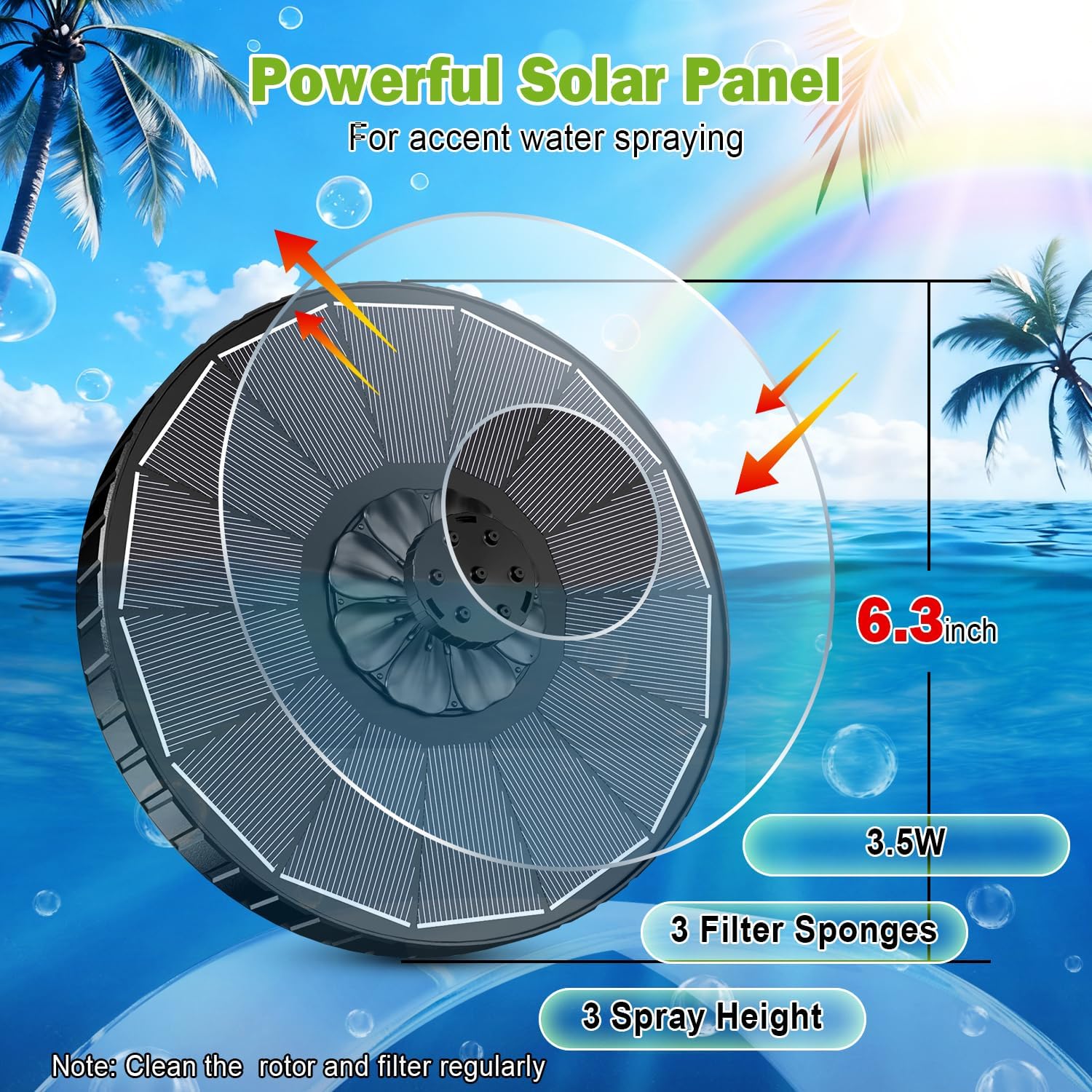 Thumbnail 4 de SZMP Solar Bird Bath Fountain 3.5W