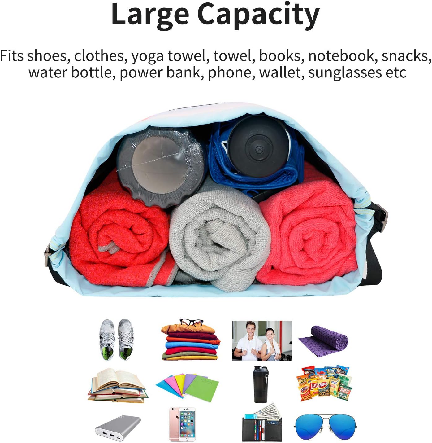 Thumbnail 4 de Risefit Waterproof Swimming Bags Drawstring Gym Bags (PE) for Adults & Kids