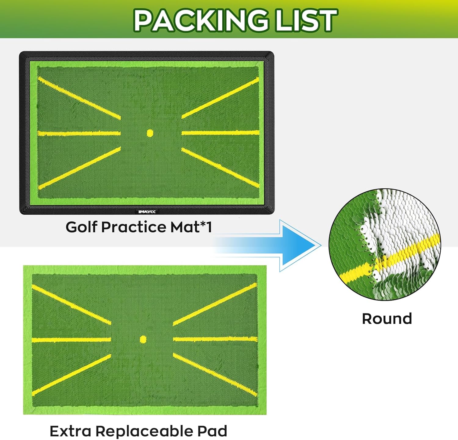 Thumbnail 4 de IMAYCC golf hitting mat 2 pieces