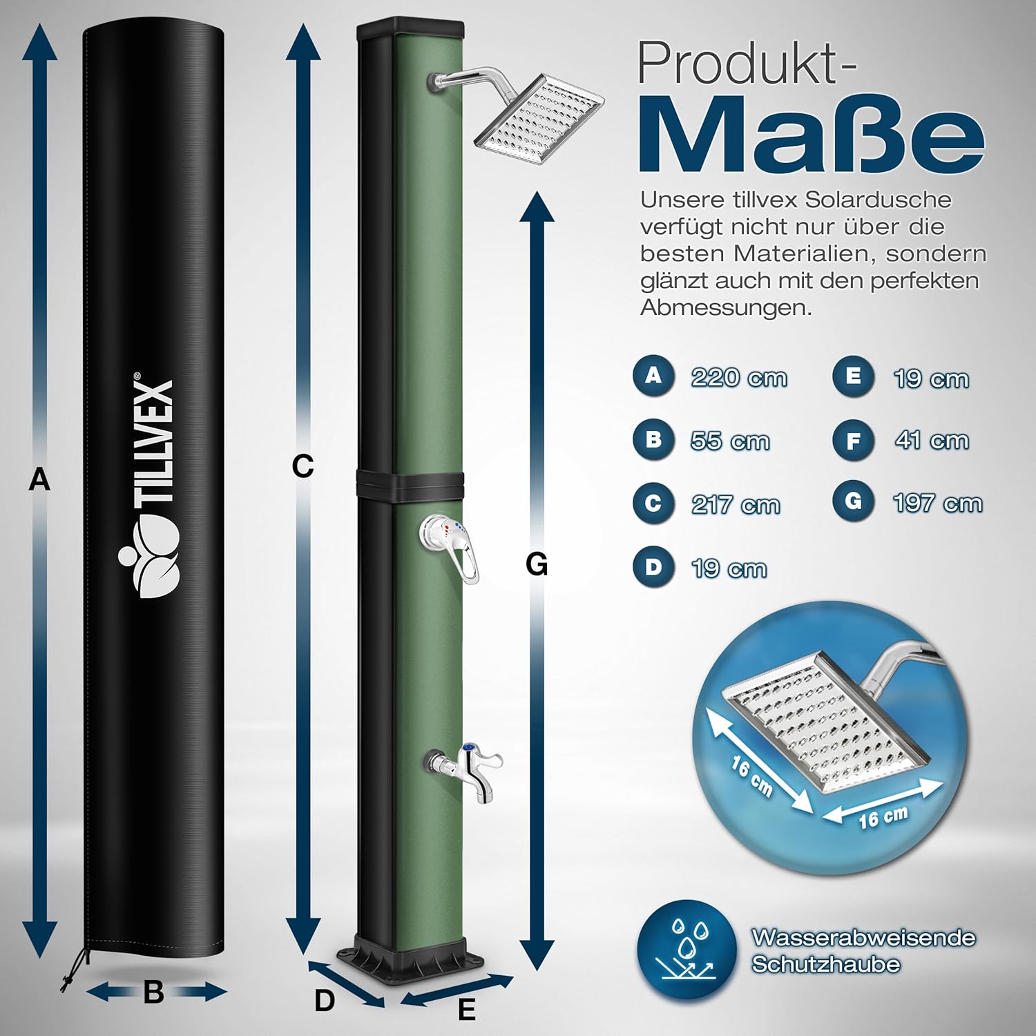 Thumbnail 5 de tillvex Solardusche 40 Liter inkl Abdeckung