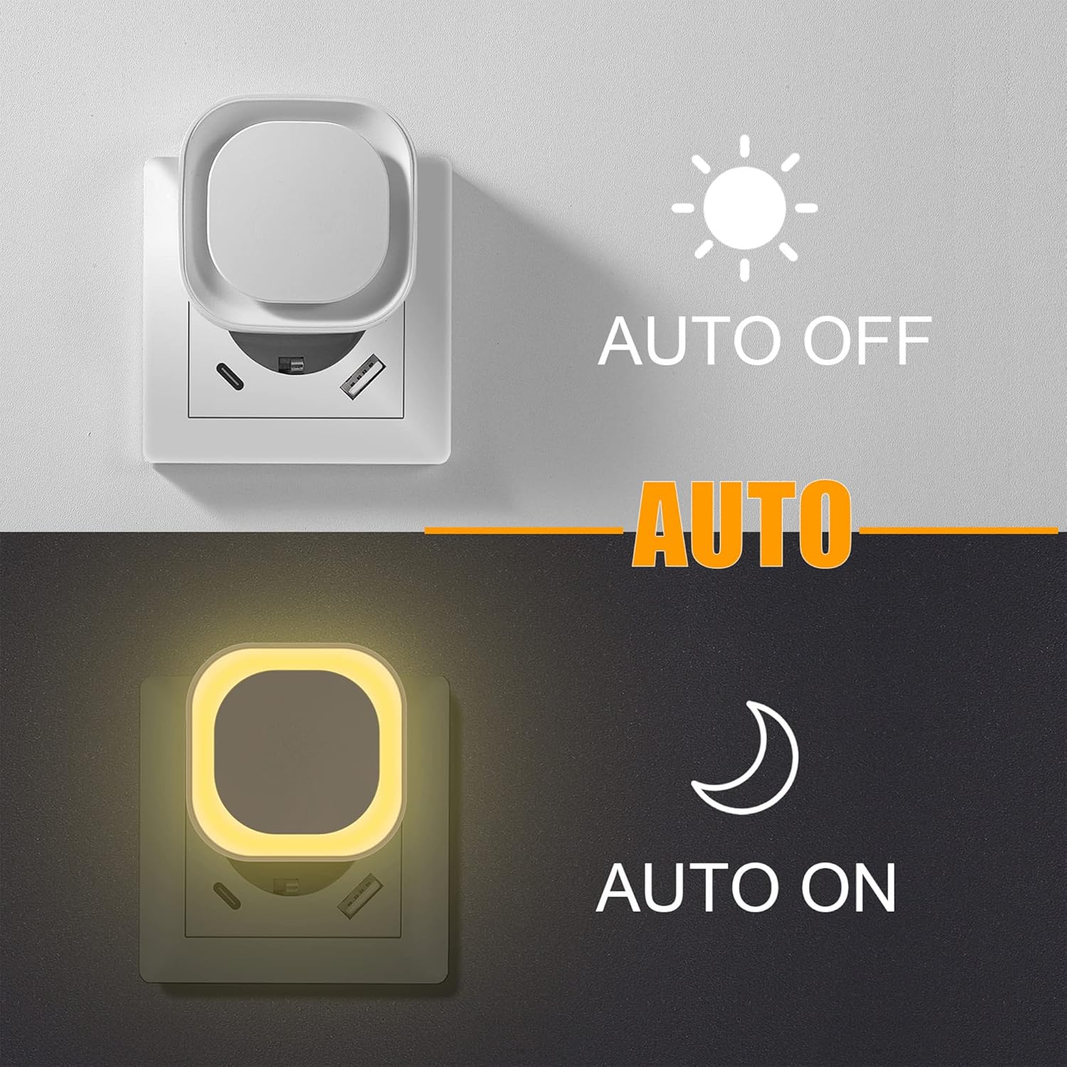 Thumbnail 3 de YUNLEX Presa di luce notturna sensore crepuscolare 3 livelli 🌙