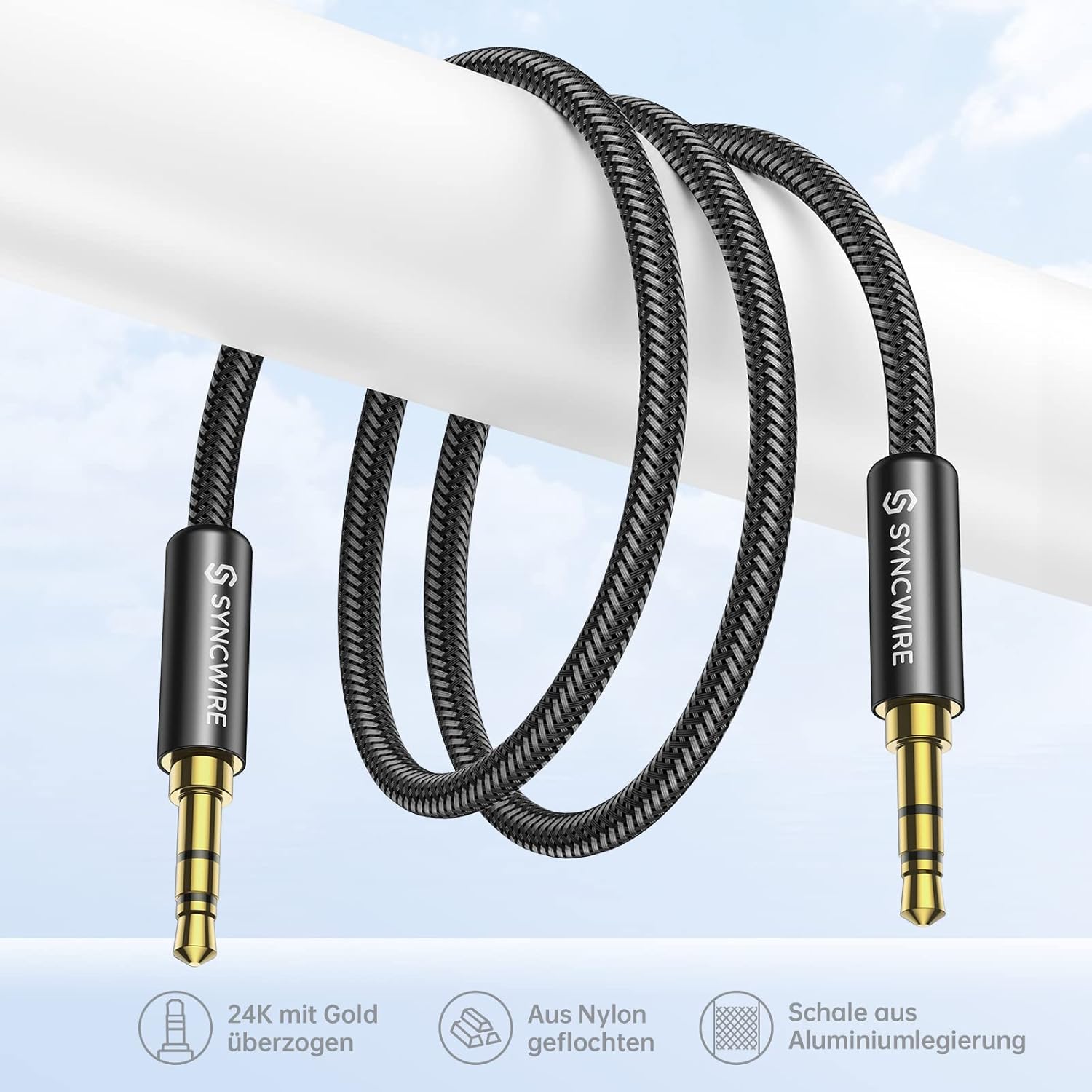 Thumbnail 3 de Syncwire 3,5 mm Audio Kabel Nylon Geflochten 1M Klinke auf Klinke