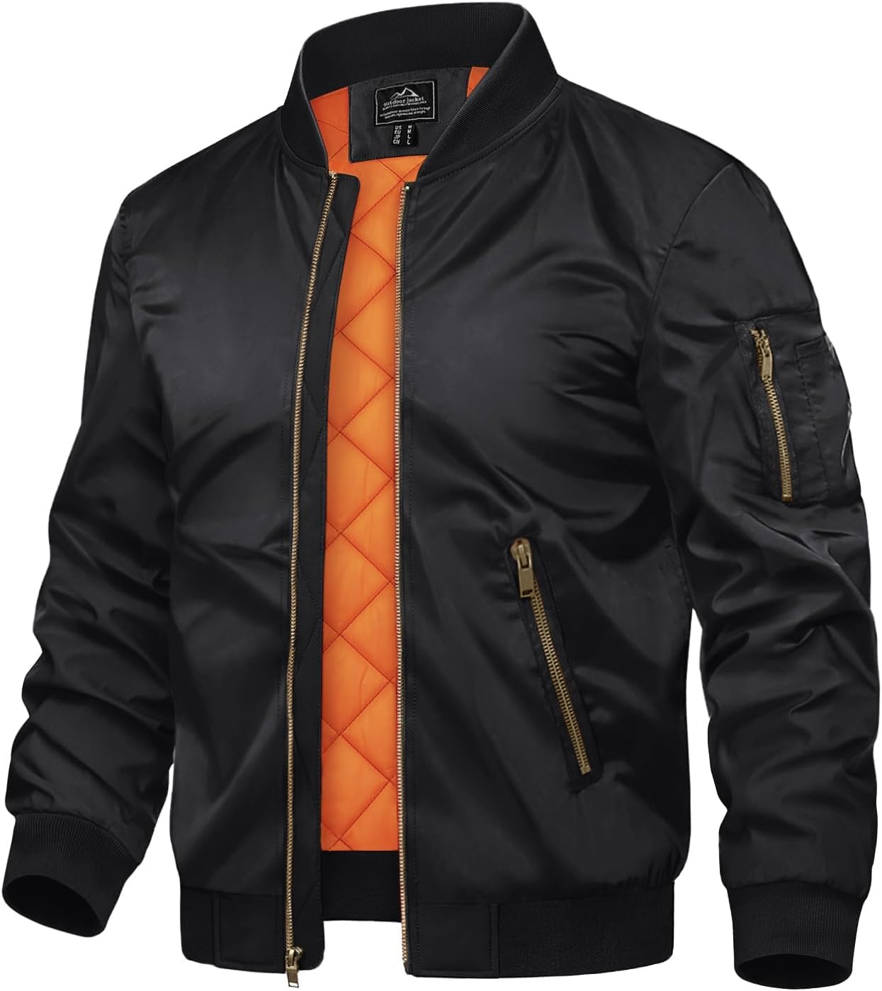 Thumbnail 3 de TACVASEN Herren Übergangsjacke Bomberjacke mit Reißverschluss 📼