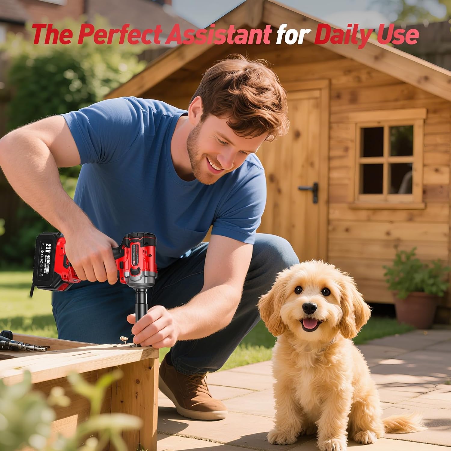 Thumbnail 5 de Avhrit Cordless Impact Wrench 3/8 Inch 450 N.m