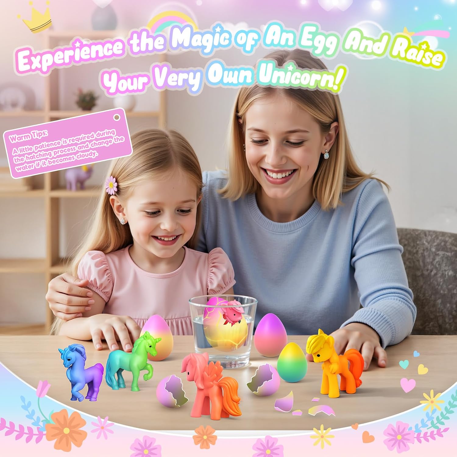 Detalle 2 de Unicorn Hatching Rainbow Eggs 6-Pack