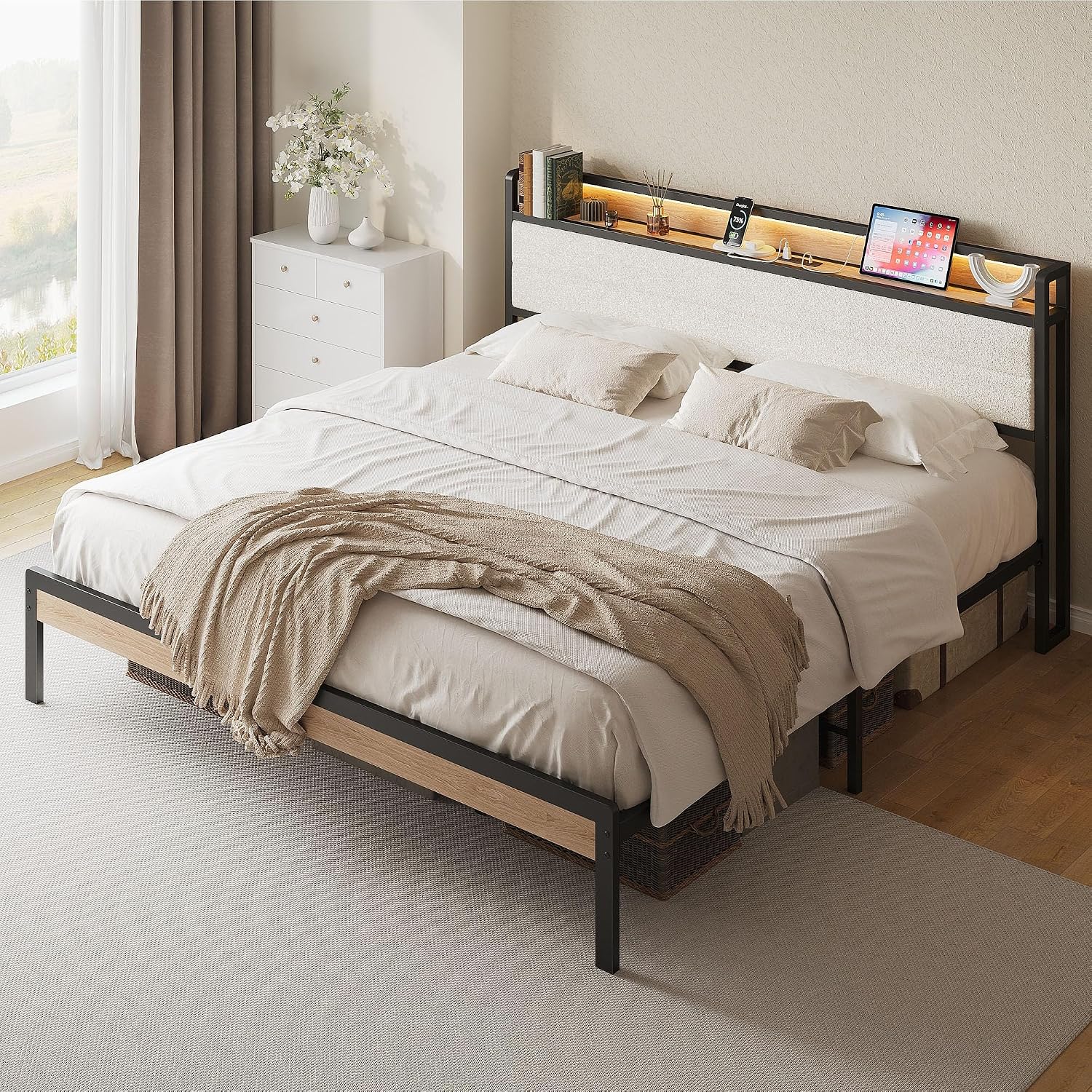 Thumbnail 6 de LIKIMIO California King Bed Frame