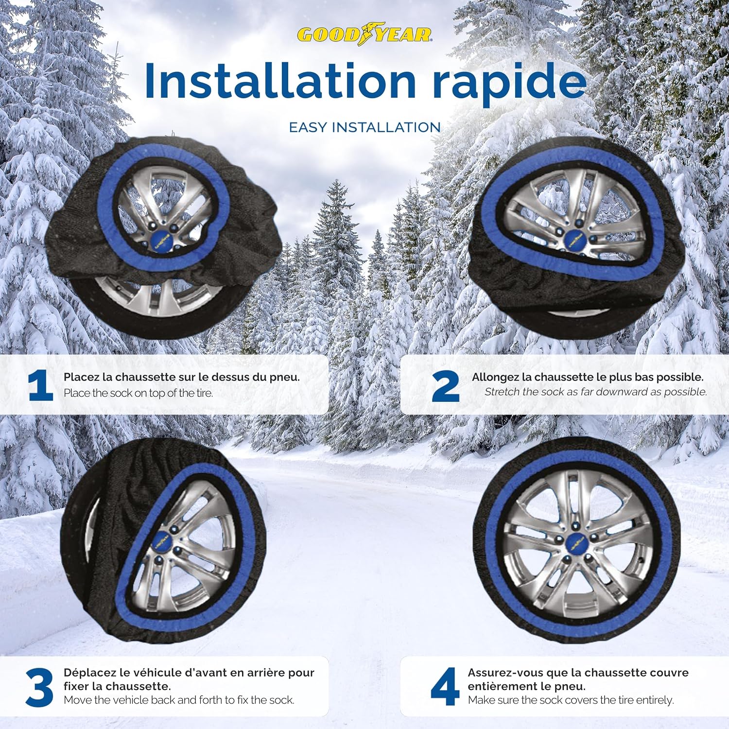 Thumbnail 5 de Chaussettes de neige GoodYear Star Gripper XL – traction sûre pour voiture