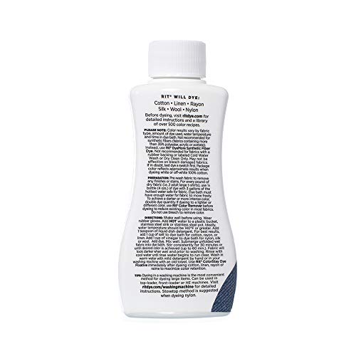 Detalle 2 de Rit Dye – Liquid Fabric Dye by Craft County (8 oz, Black) with Gloves Included