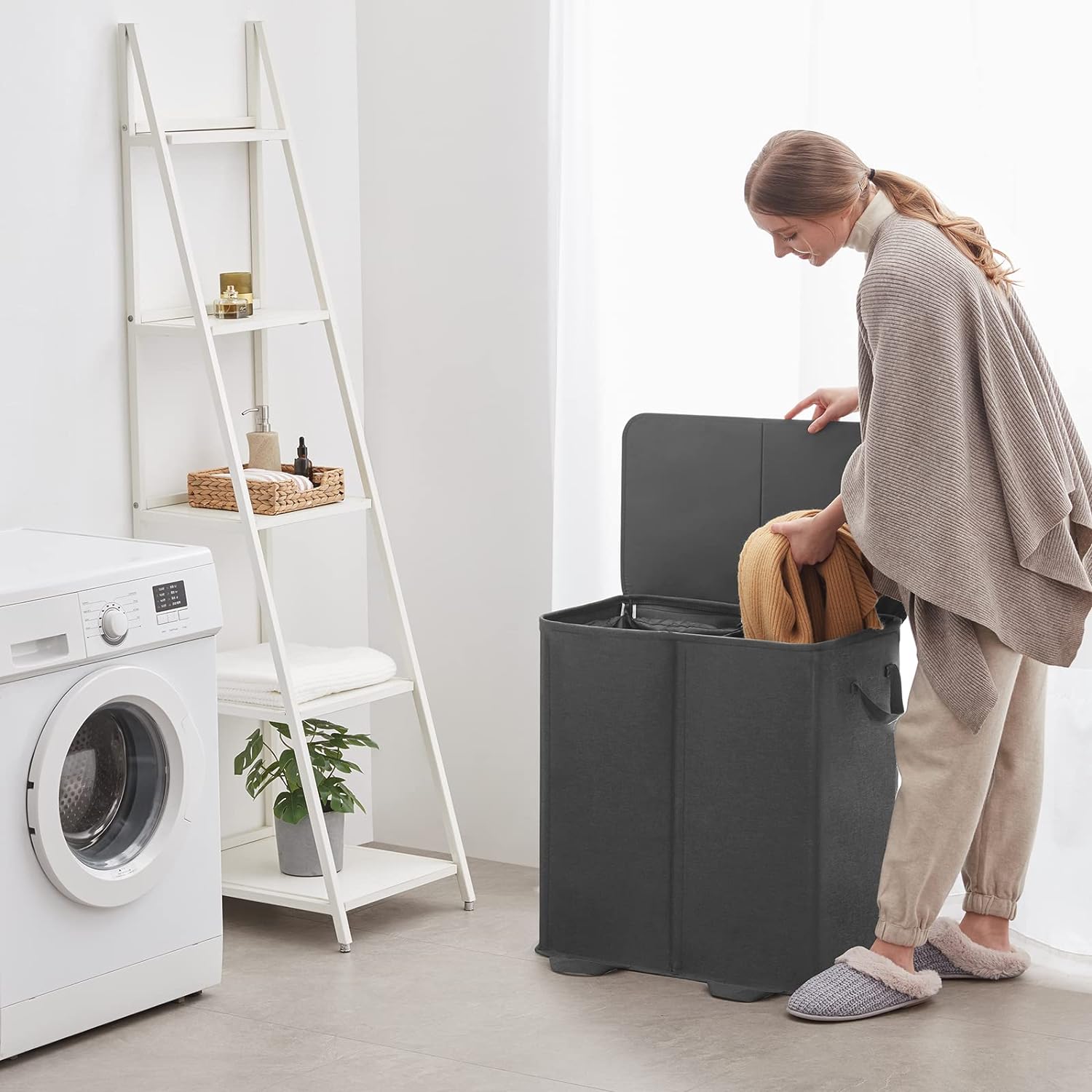 Thumbnail 6 de Lifewit Double Laundry Hamper 136L