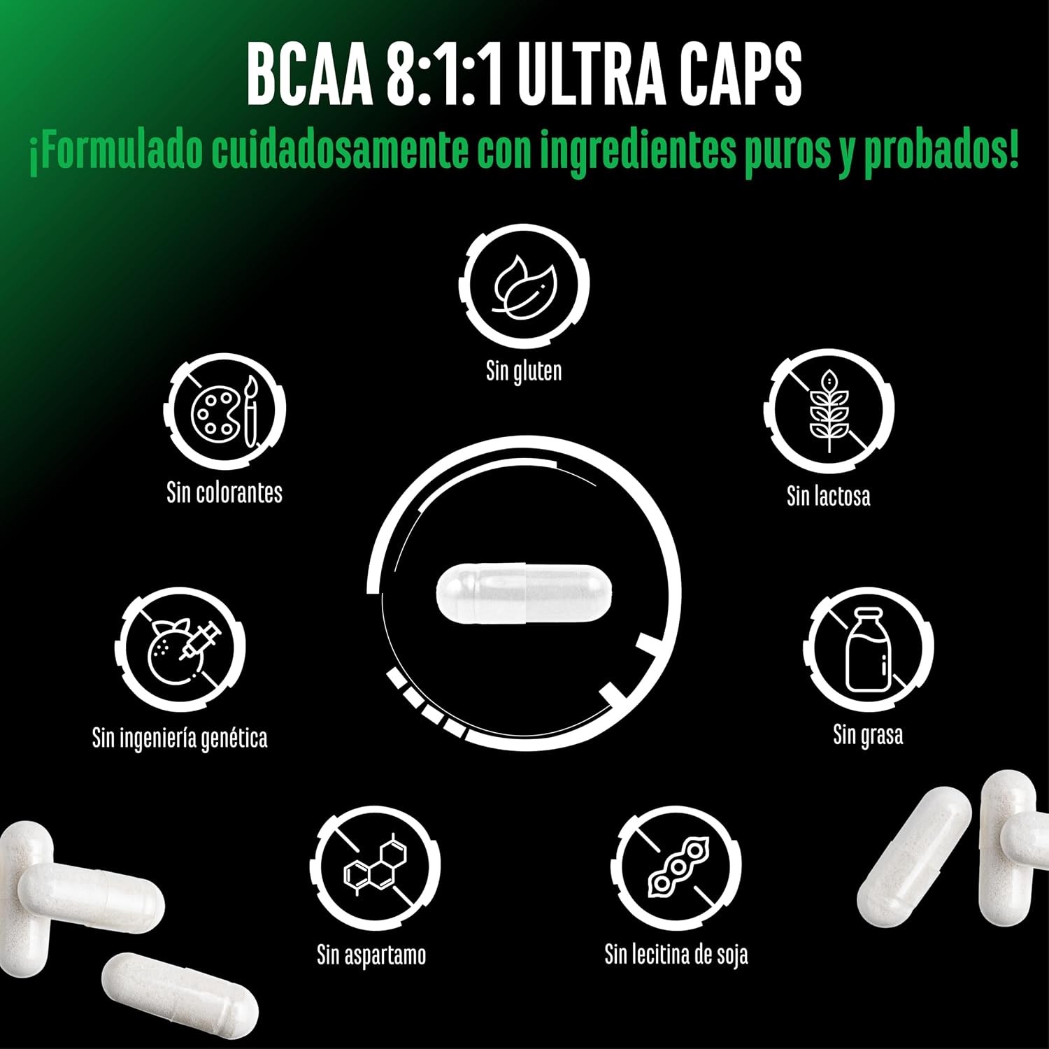 Detalle 2 de BCAA Ultra Caps 320 cápsulas 1100 mg