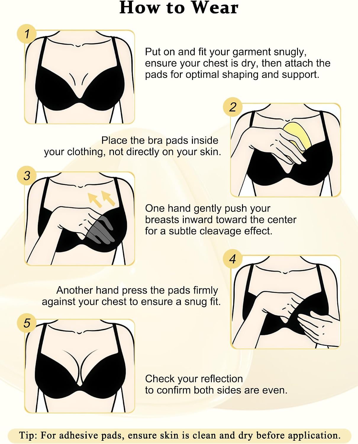 Detalle 2 de Sticky Bra Push-Up Double Sided Stick-On Bra Inserts