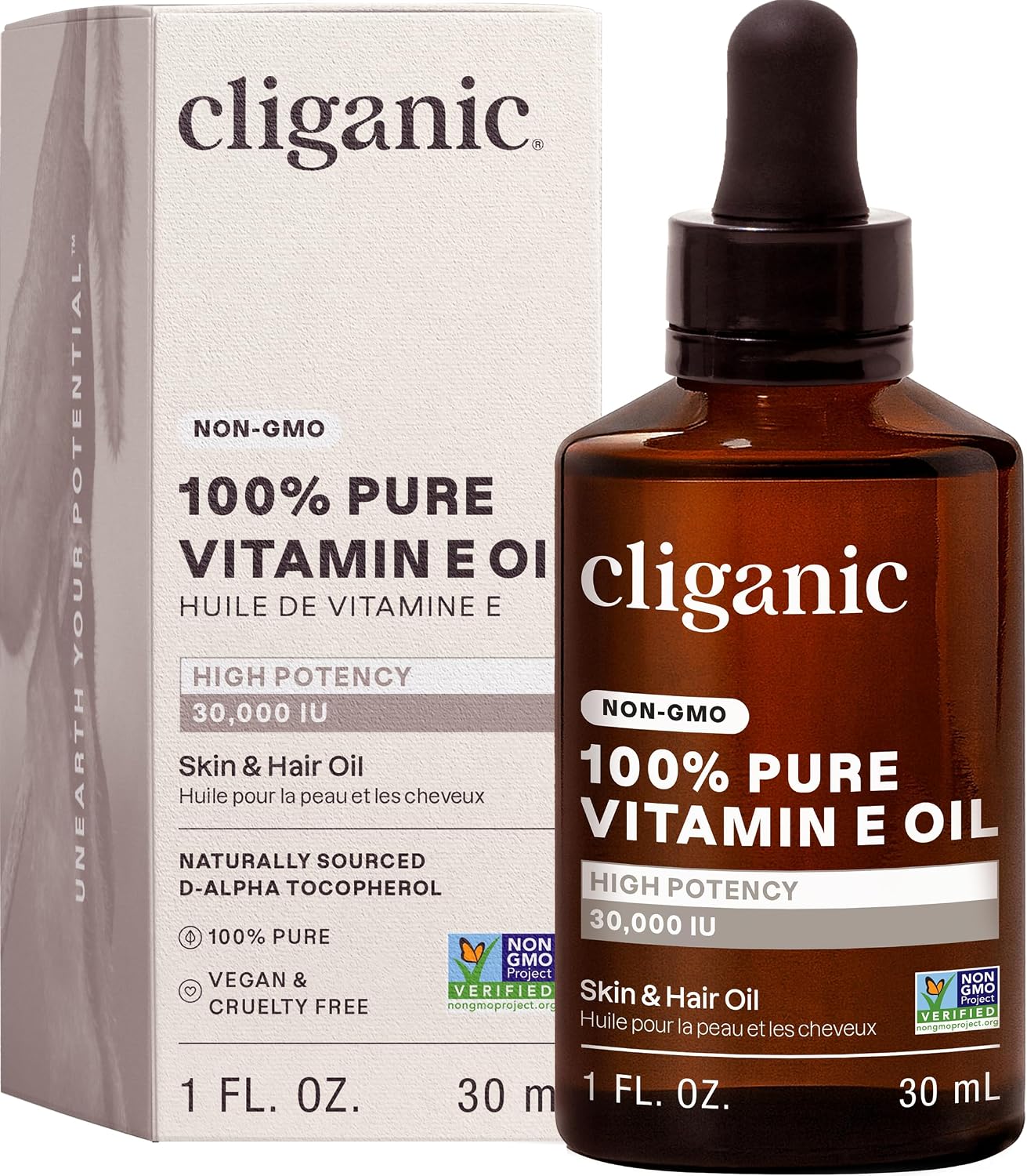 Detalle de Cliganic Pure Vitamin E Oil ⚙