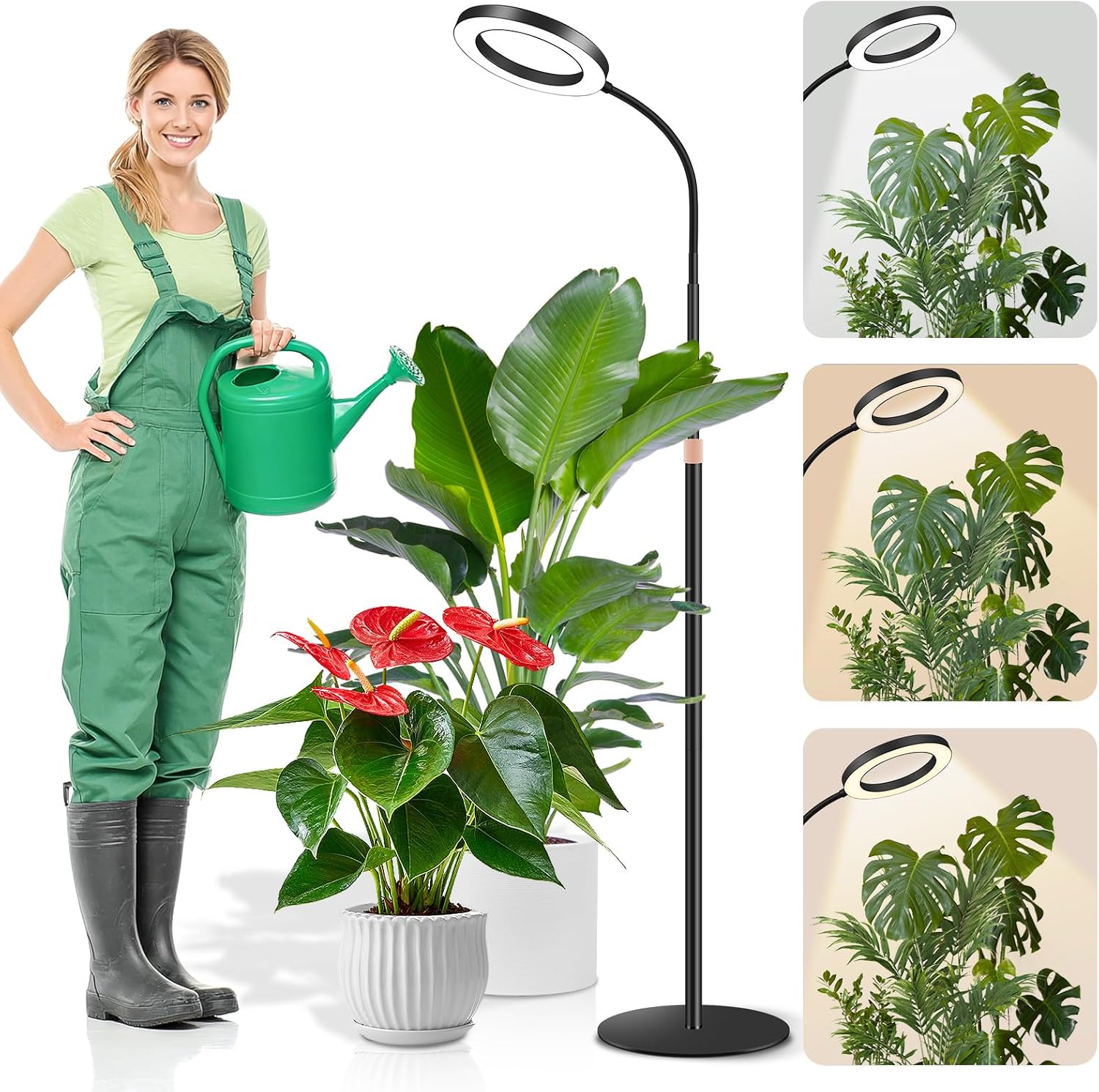 Detalle de Dhapy Pflanzenlampe 80 LEDs 🌱