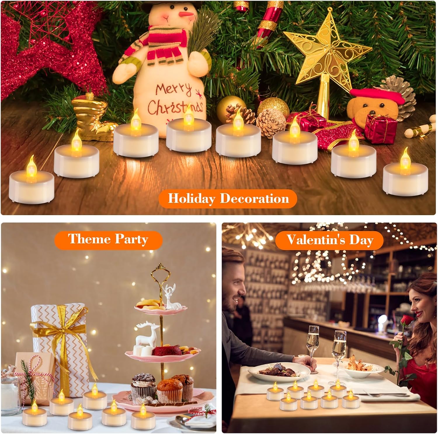 Thumbnail 6 de cimetech CL019 LED Flameless Tea Lights, 12-Pack with Remote Timer