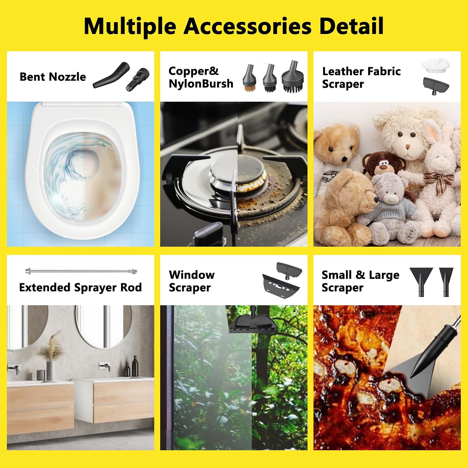 Detalle 2 de 2026 New 3 Level Adjustable Pressurized Handheld Steam Cleaner for Home