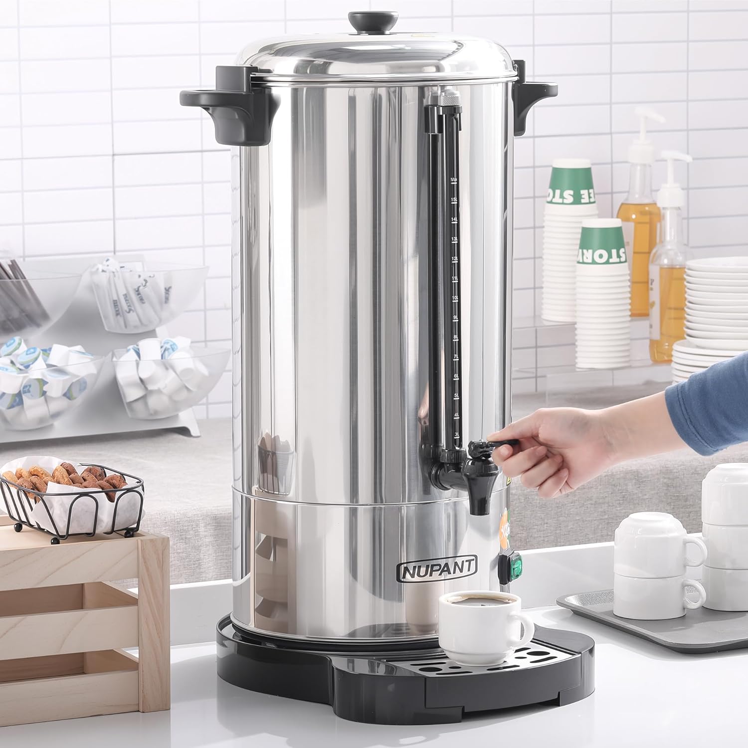 Thumbnail 5 de Commercial Coffee Urn 15L 100-Cup Coffee Dispenser