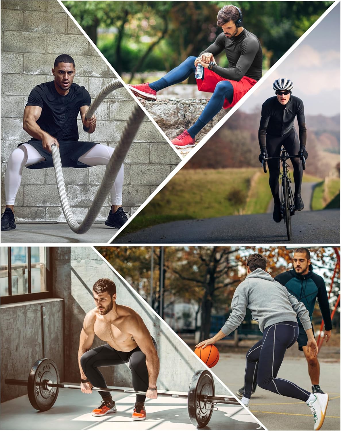 Thumbnail 6 de Roadbox Men's Compression Pants, 3-Pack