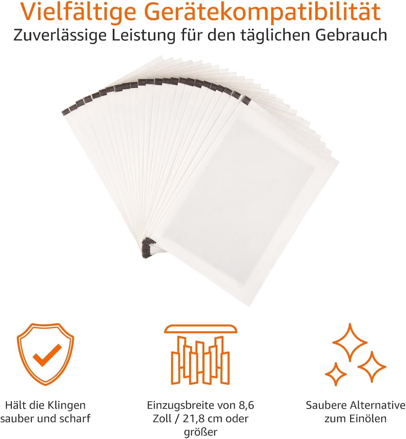 Thumbnail 3 de Amazon Basics Schmiermittelblätter für Aktenvernichter Mikroschnitt – 24er-Pack, Weiß