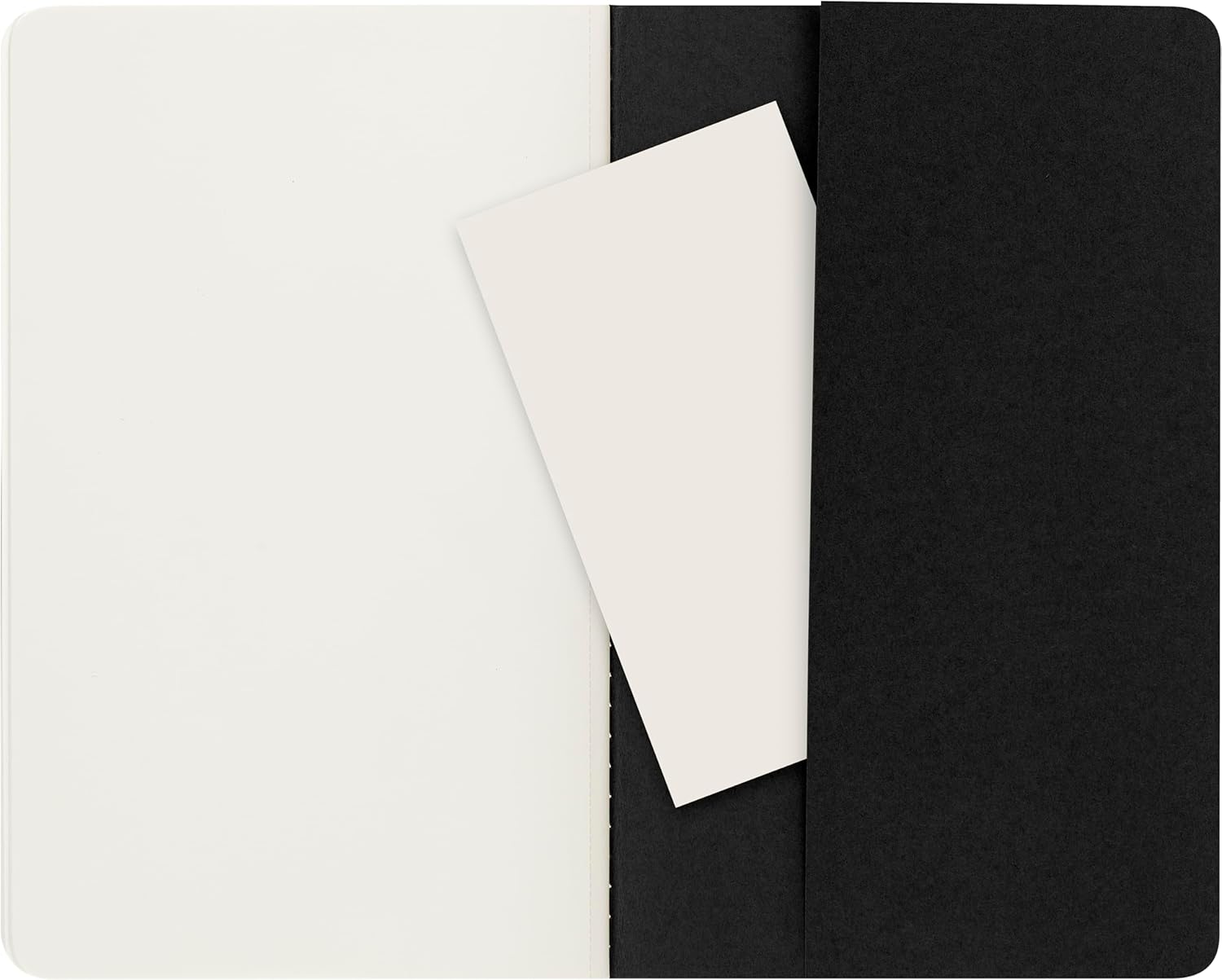 Thumbnail 4 de Cahier Moleskine Journal – Lot de 3 carnets à pages blanches 13 x 21 cm, couverture carton et couture visible, noir