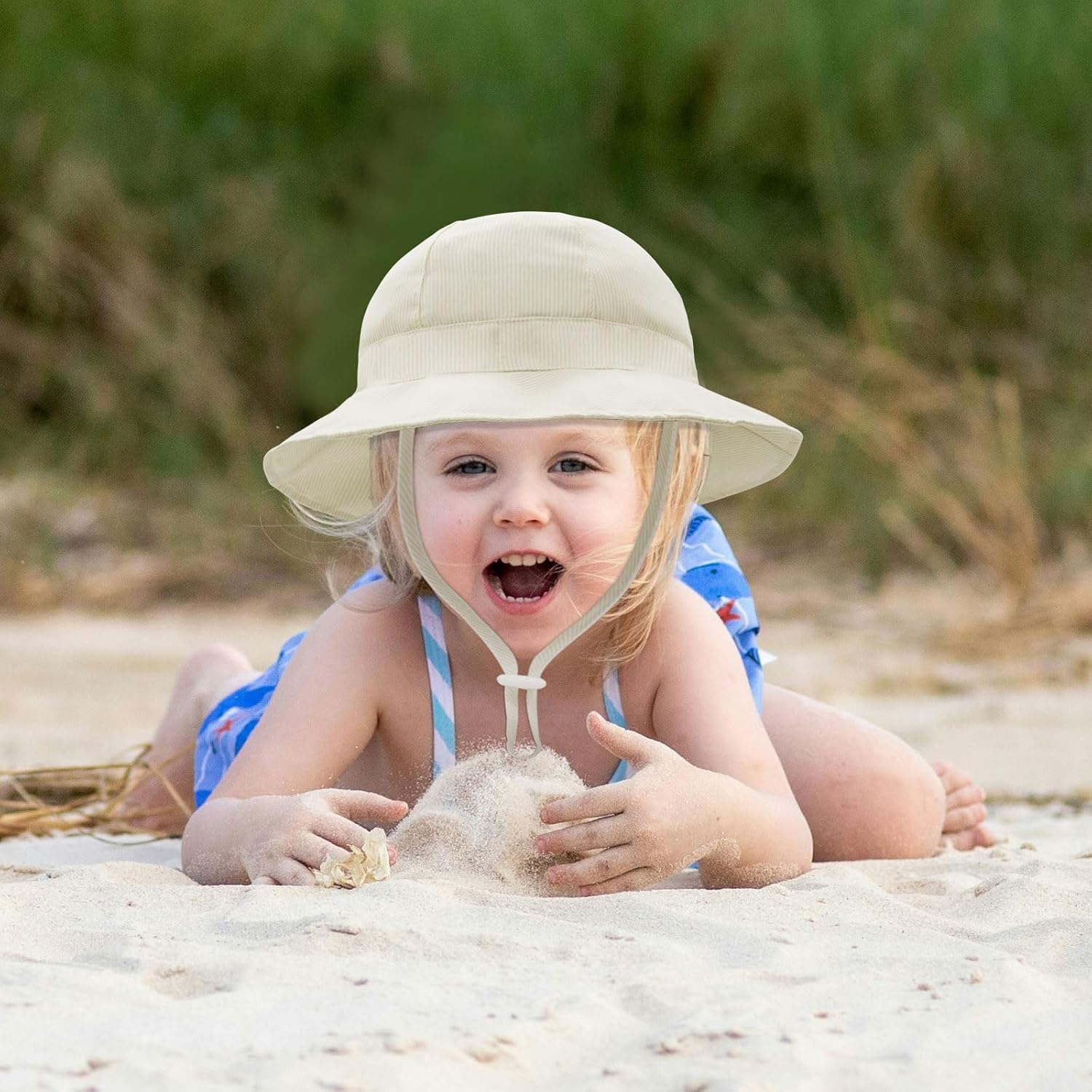 Thumbnail 5 de YAMEIZE Baby Sun Hat: Adjustable Wide Brim UV50+ Sun Protection Hat for Toddlers
