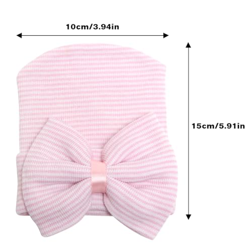Thumbnail 6 de Malaxlx 3 Pack Newborn Hat with Bow – Soft Cotton Baby Beanie (0–3 Months)
