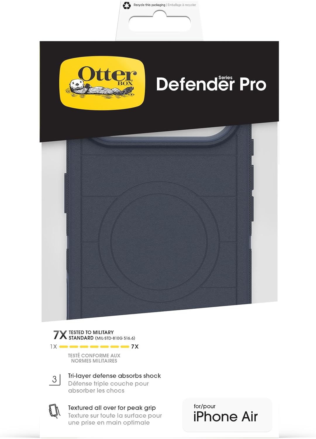 Detalle de OtterBox Defender Series Pro MagSafe cover per iPhone Air: protezione extreme e compatibilità MagSafe