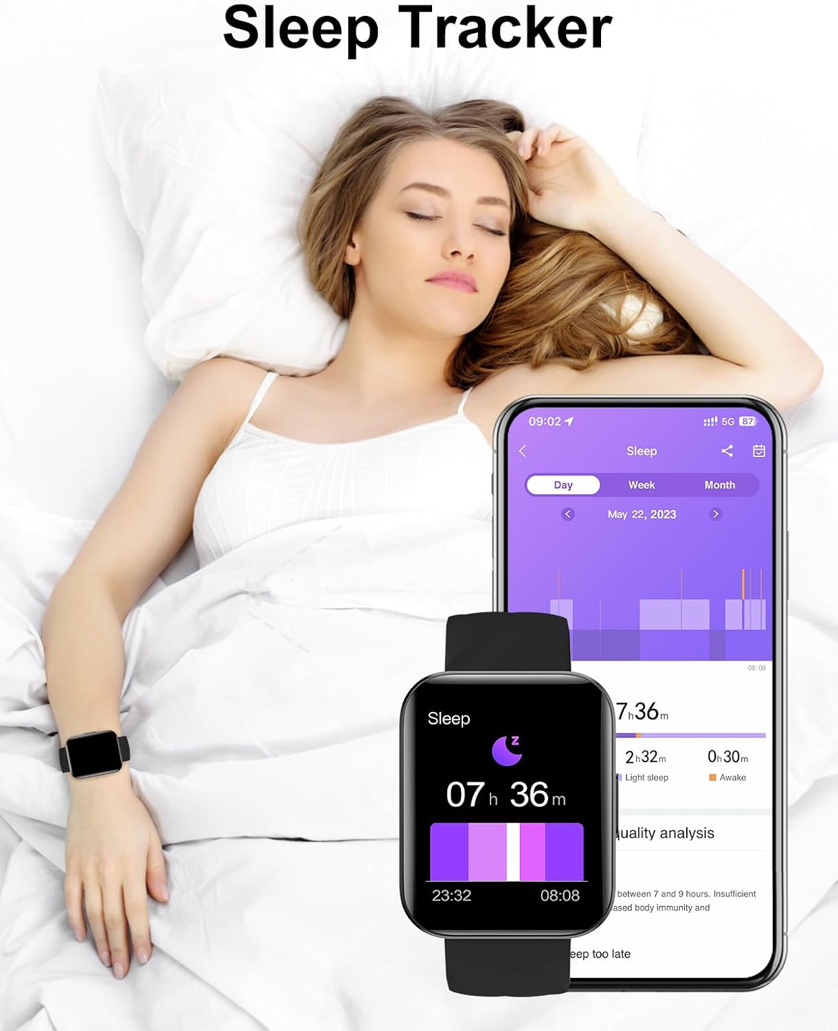 Thumbnail 3 de Dakofied Smartwatch IP68: Llamadas, Pulsómetro y Más