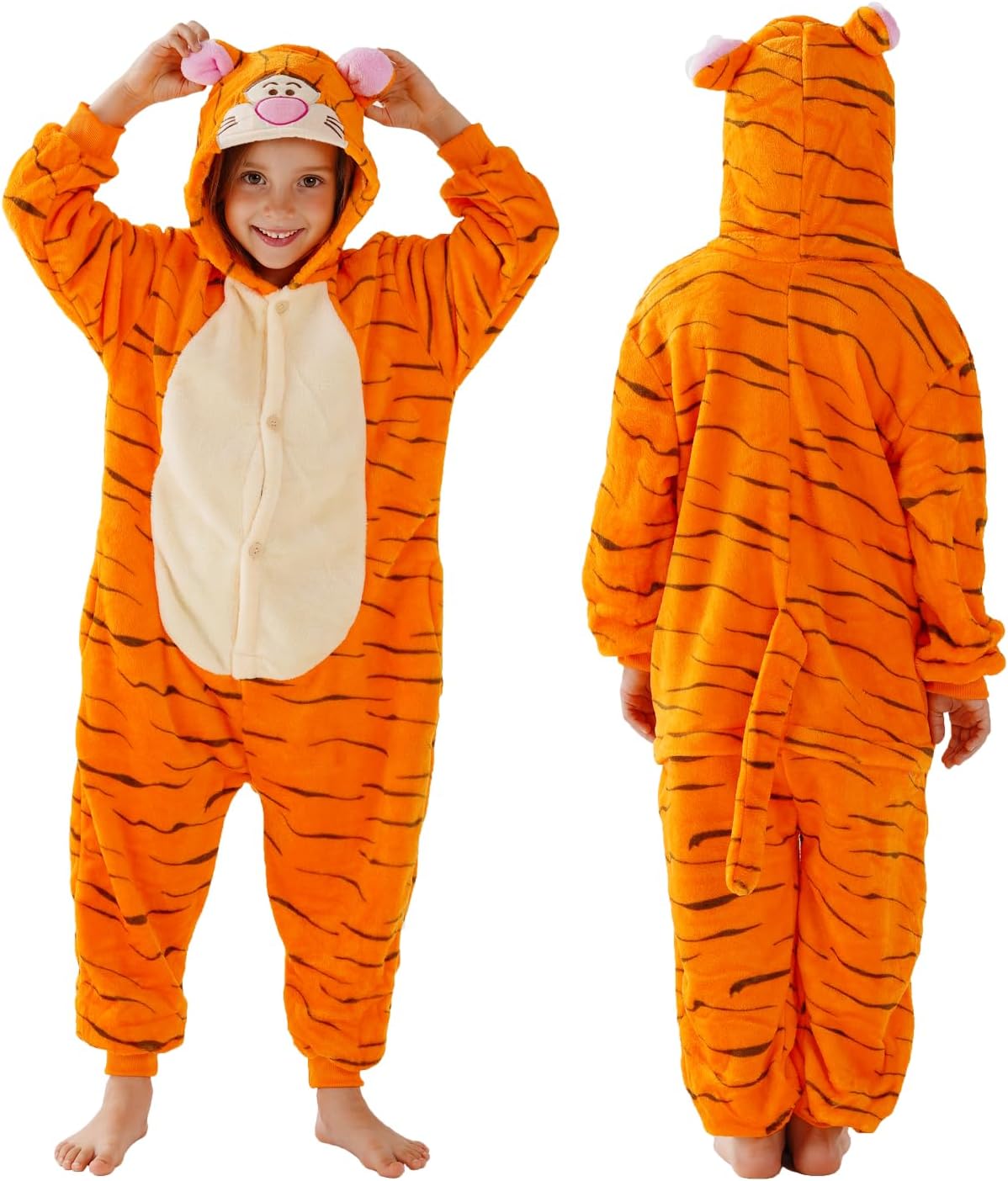 Detalle 2 de SCOPUCI Kids' Animal Onesie Pajamas, Flannel