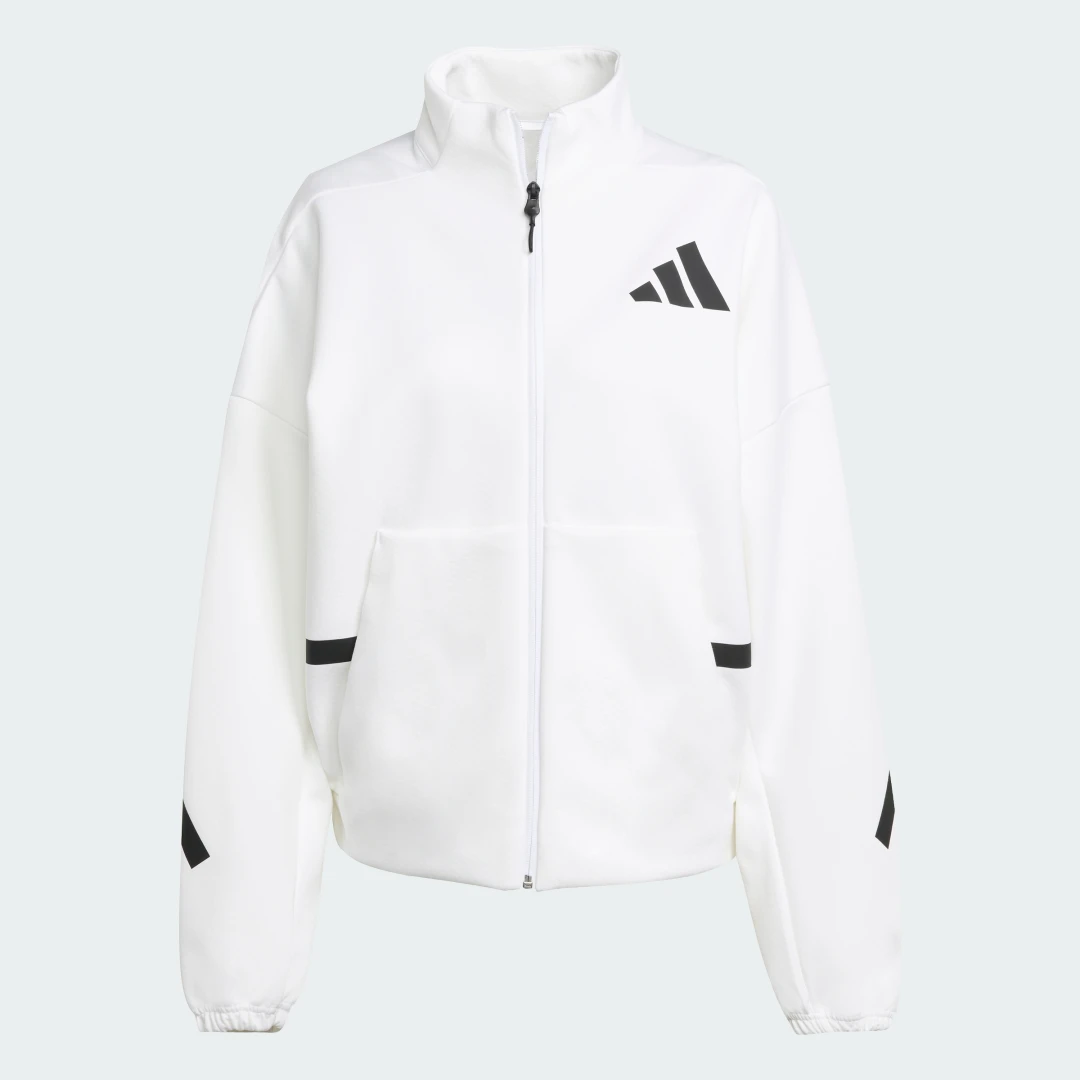 Detalle de Chaqueta deportiva Adidas Z.N.E. en blanco