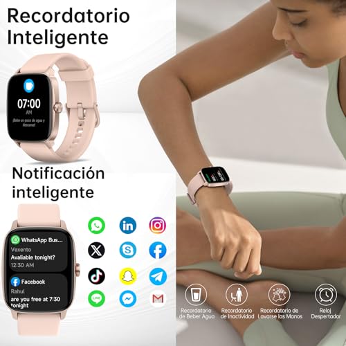 Thumbnail 2 de Reloj Inteligente KIBFLE para Mujer y Hombre con Llamadas Bluetooth, 1.85'' y 110+ Modos Deportivos