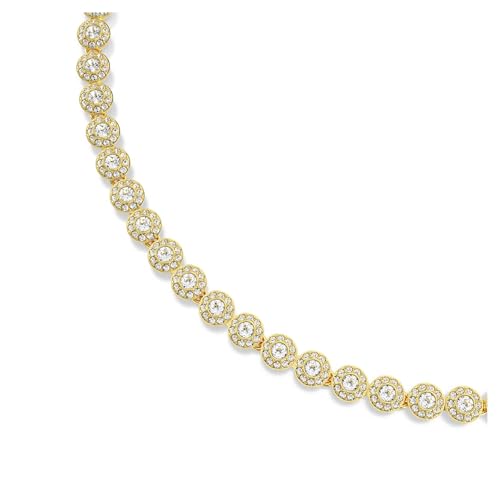 Detalle de Conjunto Swarovski Una Angelic: Collar y Pulsera con pavé transparente en tono oro
