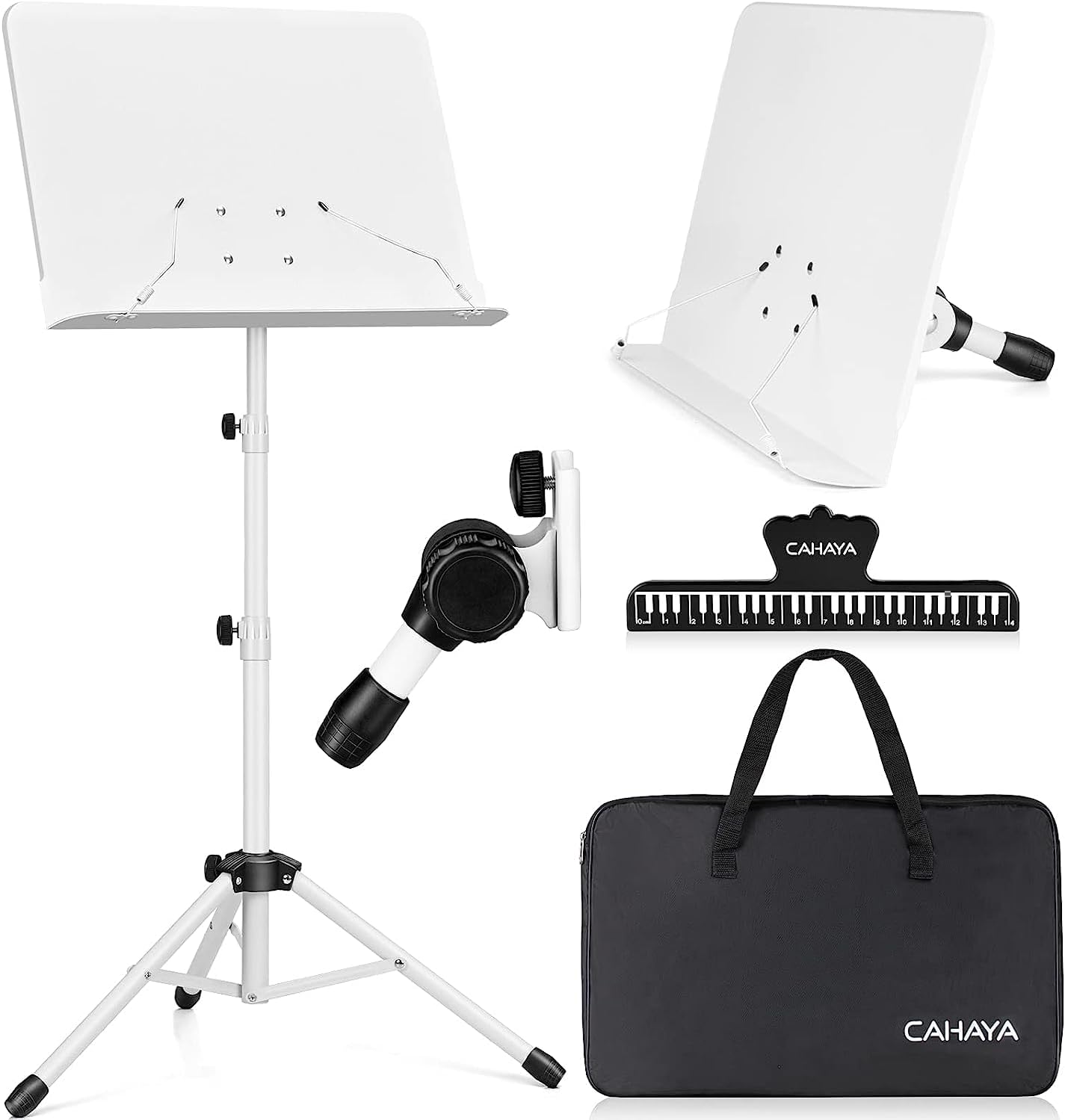 Thumbnail 3 de CAHAYA Notenständer Klappbar Höhenverstellbar 80–145 cm, 2-in-1 Boden/Tisch