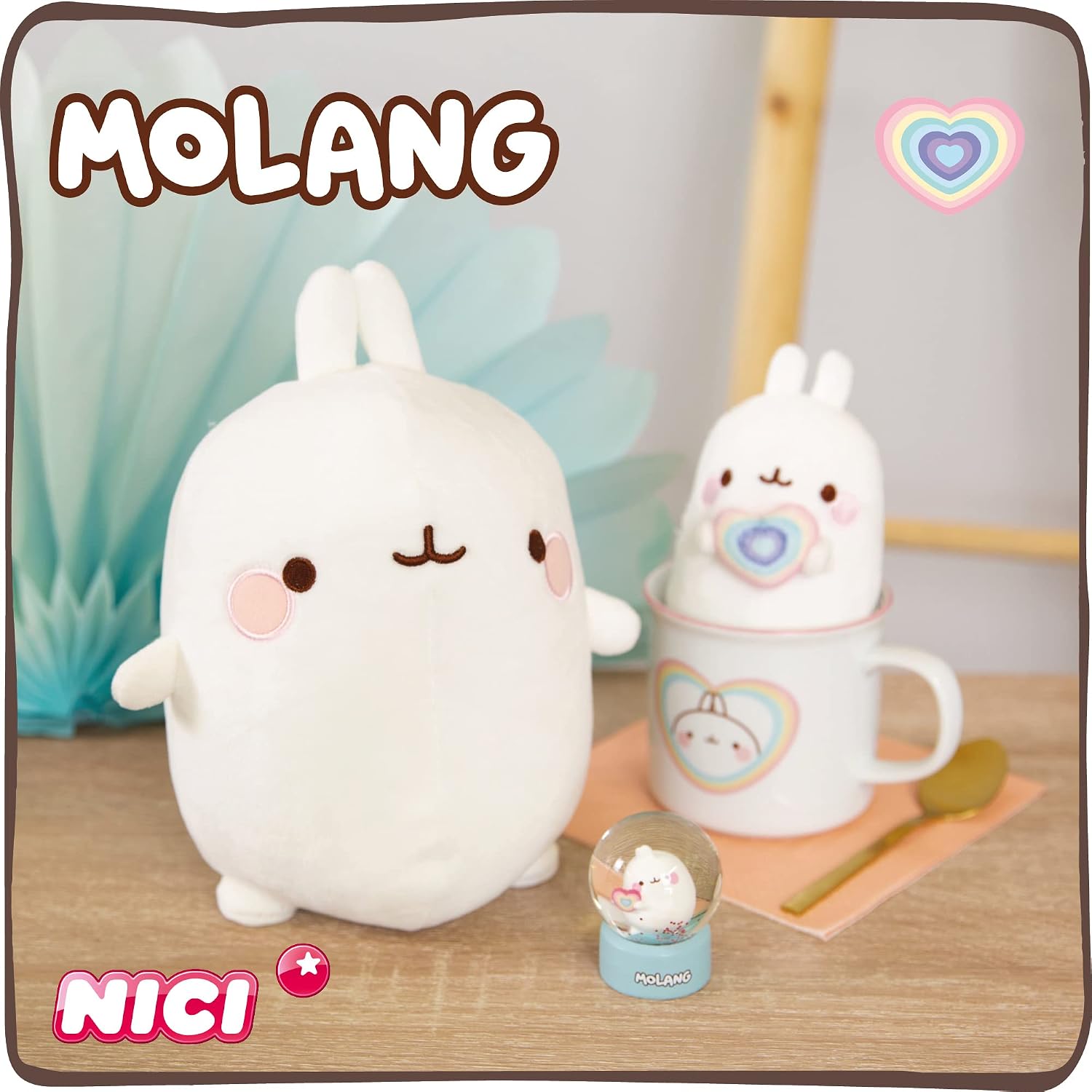 Detalle 2 de NICI MoLANG 48 cm – biały pluszak z miękkiego poliestru