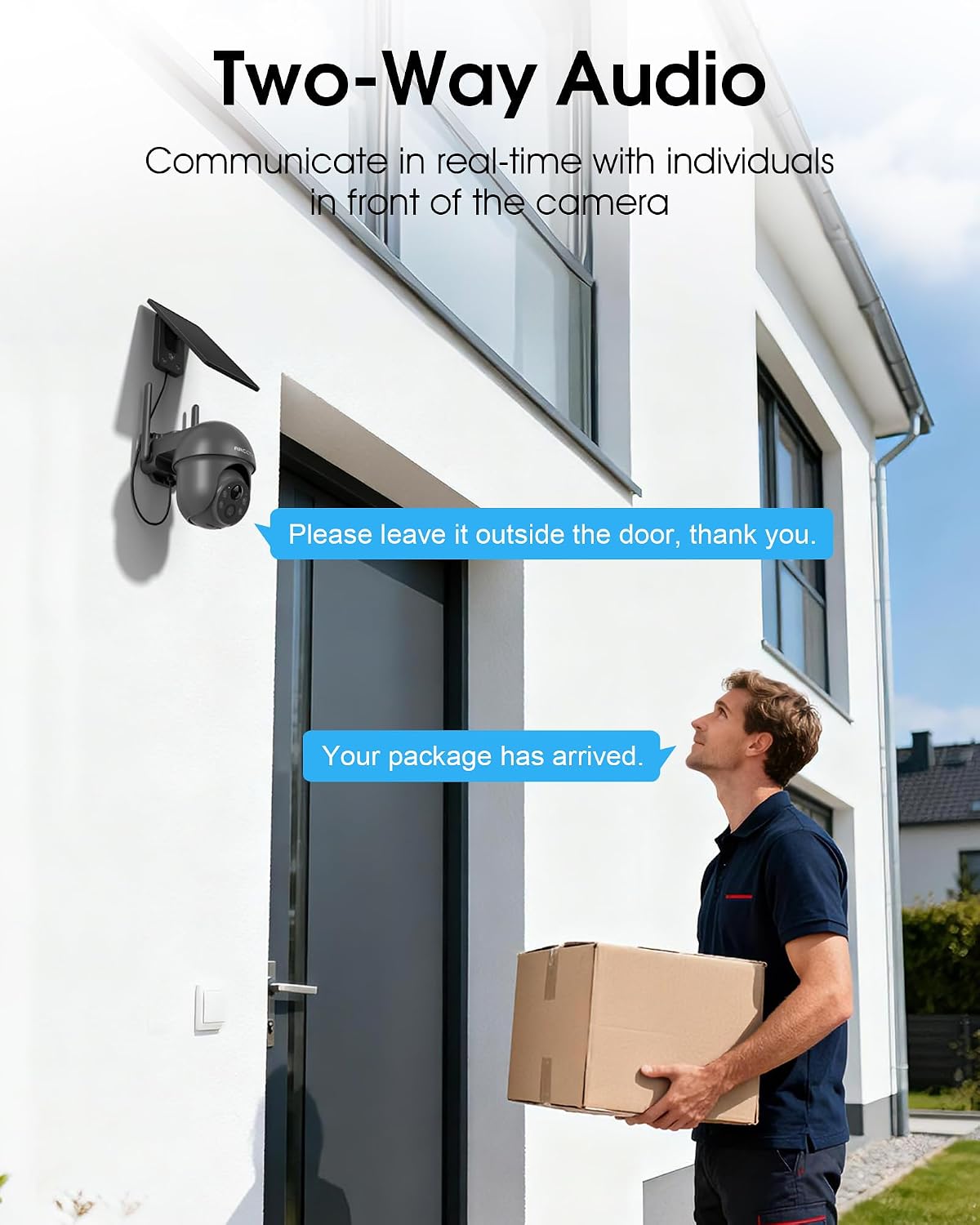 Detalle de ARCCTV Wireless Outdoor Solar Security Cameras (4MP, 360°), Dual-Band WiFi, Night Vision Spotlight, 2-Pack