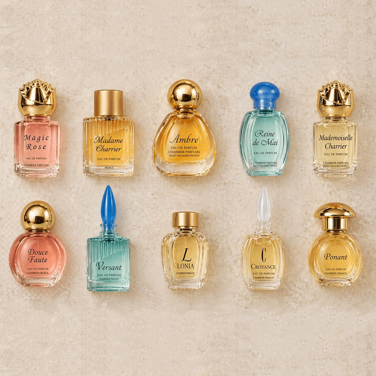 Detalle 2 de Charrier Parfums Top Ten – zestaw 10 miniatur damskiej wody perfumowanej