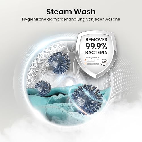 Thumbnail 14 de Hisense WD3S8043BW3 Waschtrockner – 8 kg, 54 l, JetWash, Auto Wash, Dampffunktion