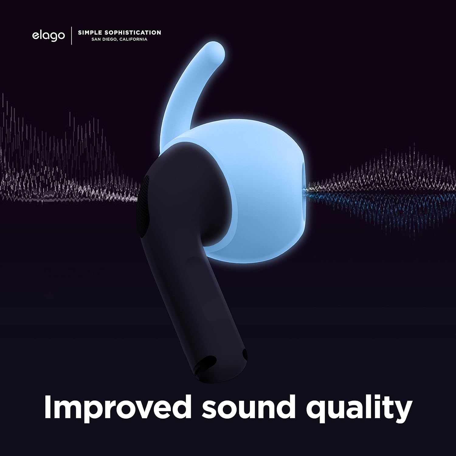 Thumbnail 6 de elago 4 paires d’ear hooks (crochets) de remplacement pour AirPods 3, avec pochette de rangement – embouts antidérapants