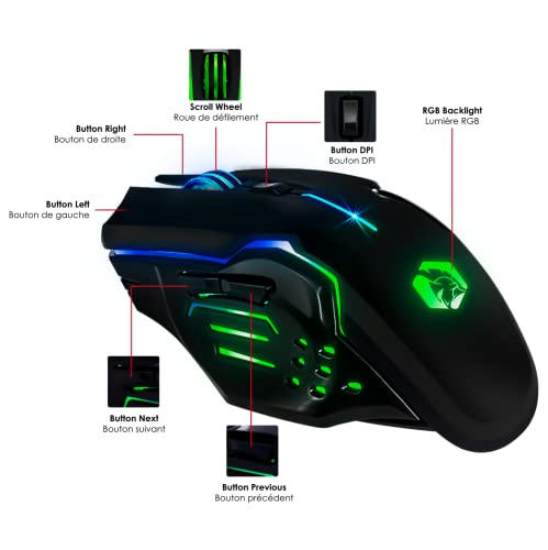 Thumbnail 4 de EMPIRE GAMING Armor RF800 Wireless Keyboard & Mouse Combo IT Layout