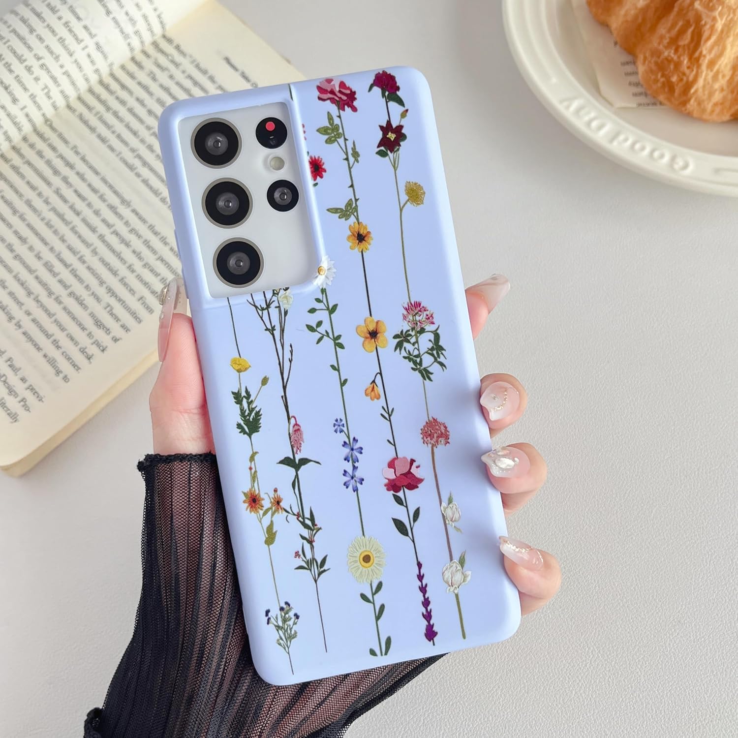 Detalle 2 de ZTOFERA Samsung Galaxy S21 Ultra 6.8" floral silicone case