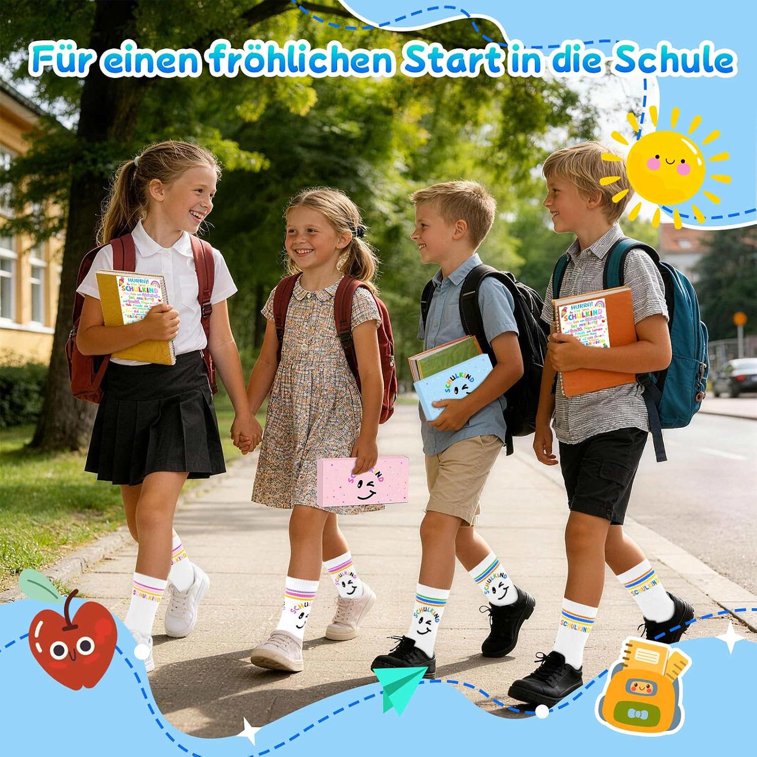 Thumbnail 6 de WAMIOKAGRO Schulkind Socken Baumwolle 25-34 – Geschenkidee zur Einschulung