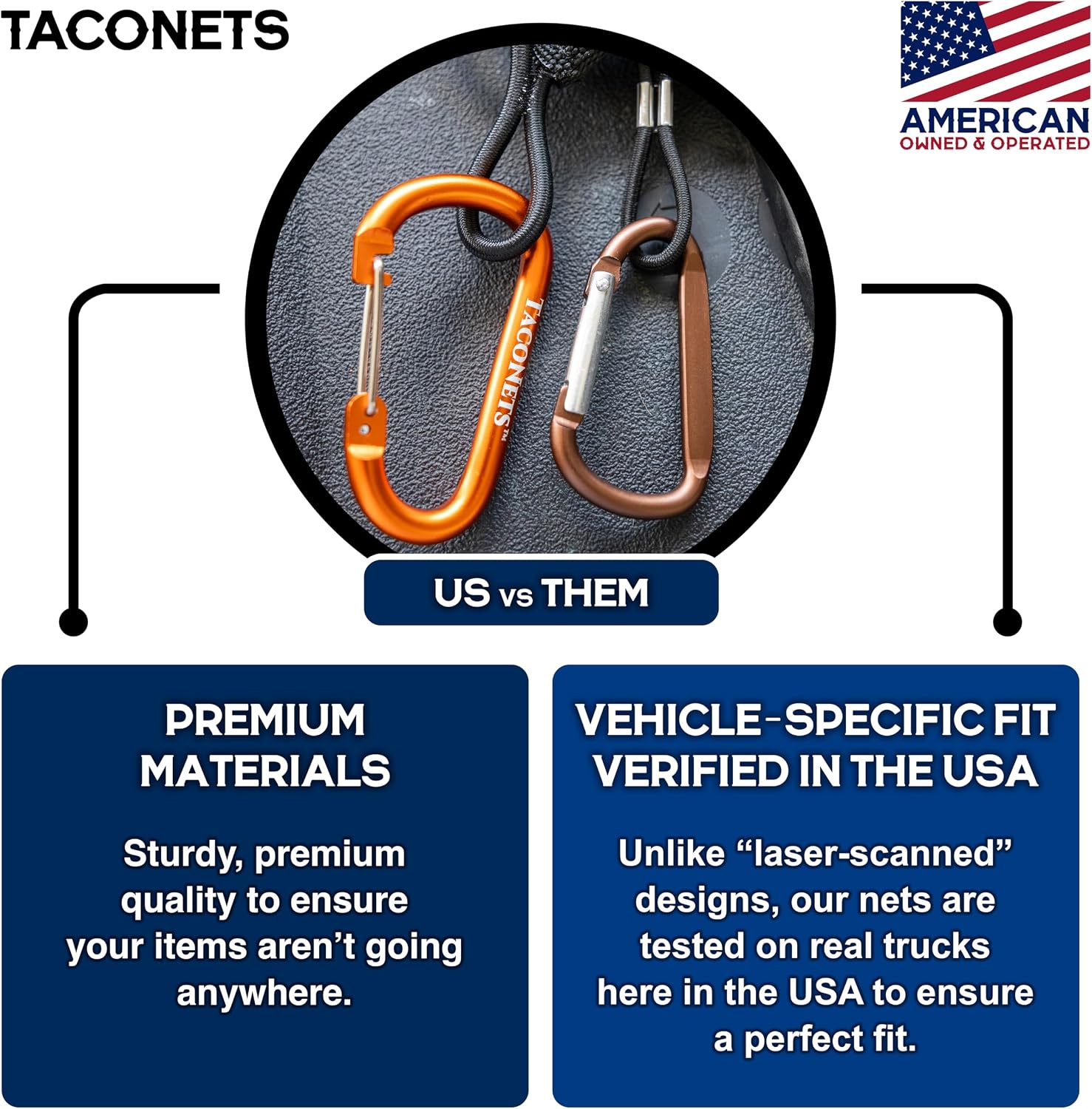 Detalle de TacoNets Envelope Cargo Net for GMC Sierra & Chevy Silverado (2013–Current) – Upgraded 5mm Bungee, Integrated Storage Bag, Heavy-Duty Carabiners