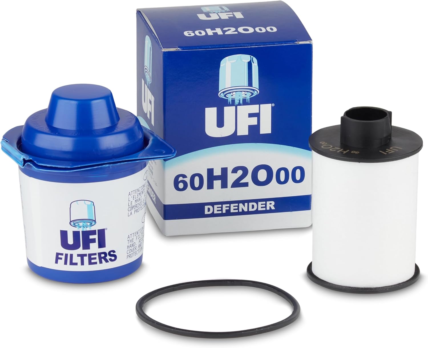 Detalle de Filtre diesel UFI Filters 60.H2O.00 (filtre à carburant) – remplacement pour modèles Citroën, Fiat, Peugeot
