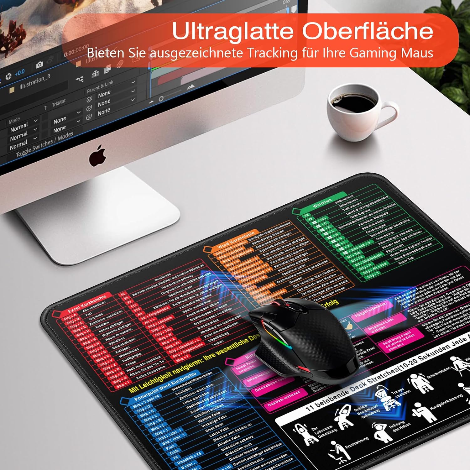 Detalle 2 de Excel Mauspad 300 x 250 mm für Office ⌨