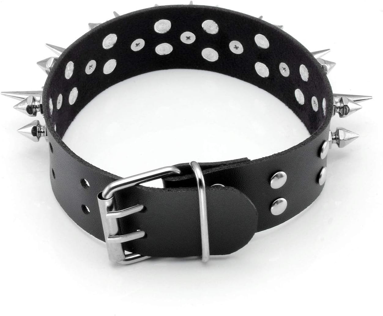 Thumbnail 2 de Manfnee Punk Gothic Halsband – PU Leder Halsreif mit Spike und Nieten